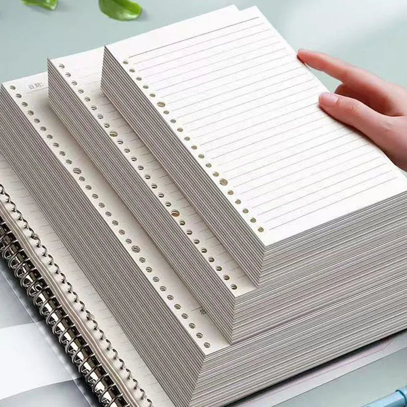 60 Sheets Notebook Refill Notepad Loose Leaf Binder Paper A4/ B5/A5 Blank/Grid/Lined Notebooks Writing Pads Office School