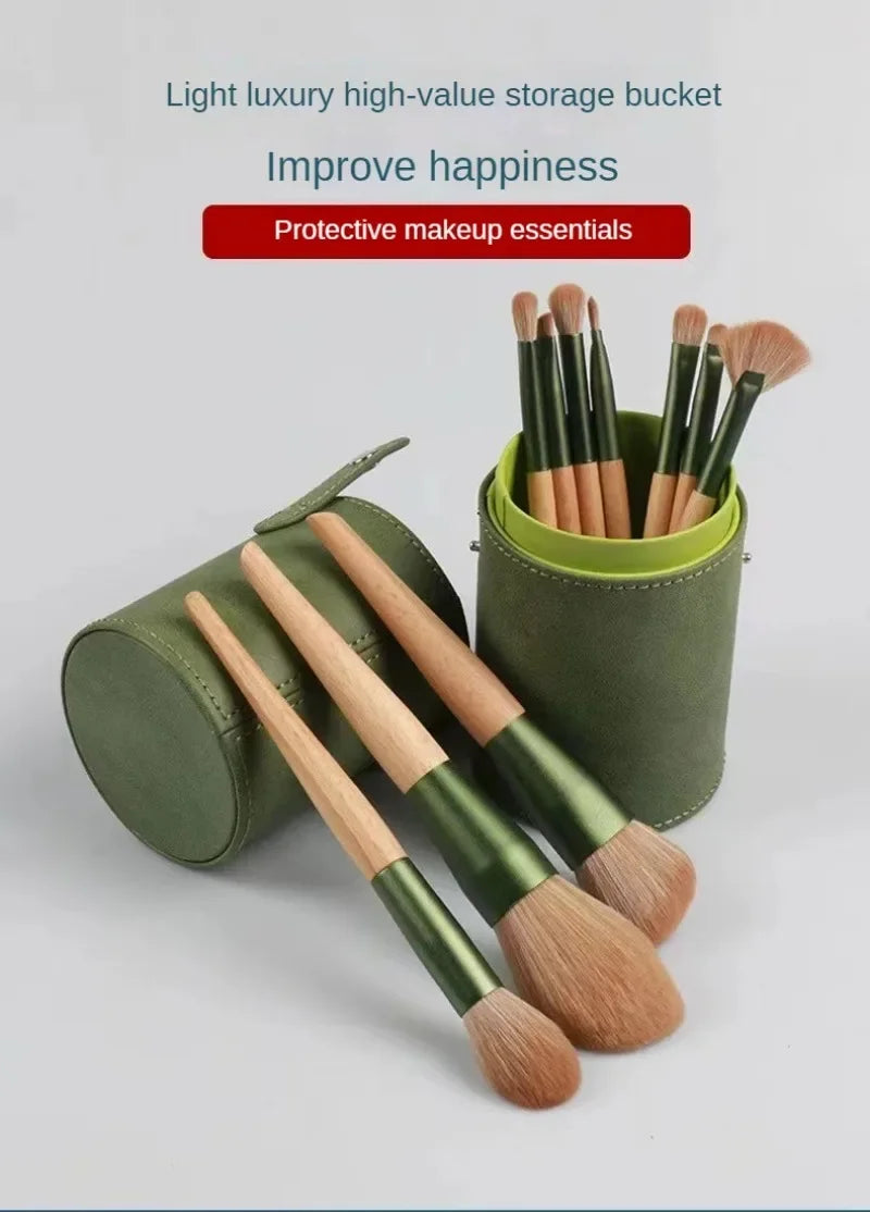 PU Leather Travel Empty Cosmetic Brushes Pen Holder Makeup Artist Bag Brushes Organizer Make Up Tools
