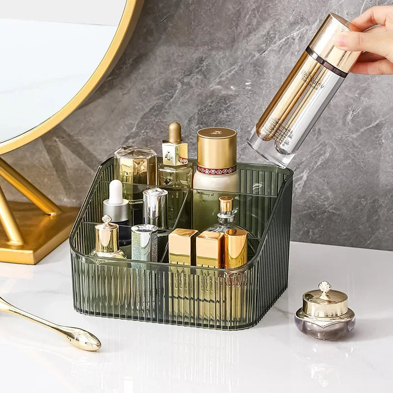 Plastic Makeup Bathroom Storage Box Cosmetic Organizer Desktop Make Up Jewelry Storage Case Sundries Table Container Organizer