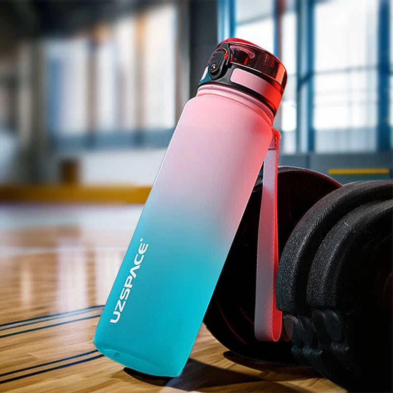 UZ Sport Water Bottles BPA Free Portable Leakproof Shaker Bottle Tritan Plastic Drinkware Camping Gym Fitness Jug 500/800/1000ML
