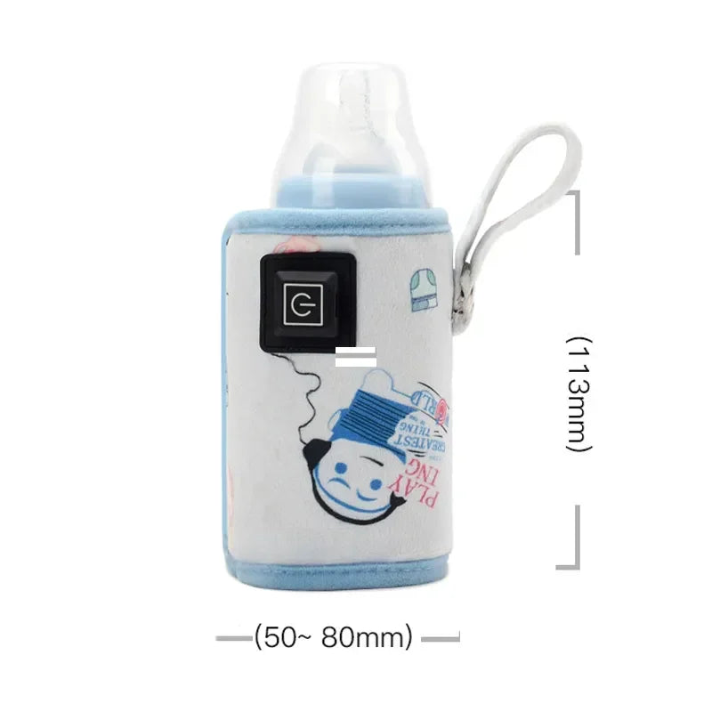 USB Milk Water Warmer Stroller Insulated Bag Baby Nursing Bottle Heater Safe Kids Supplies for Infant Outdoor Travel Accessories