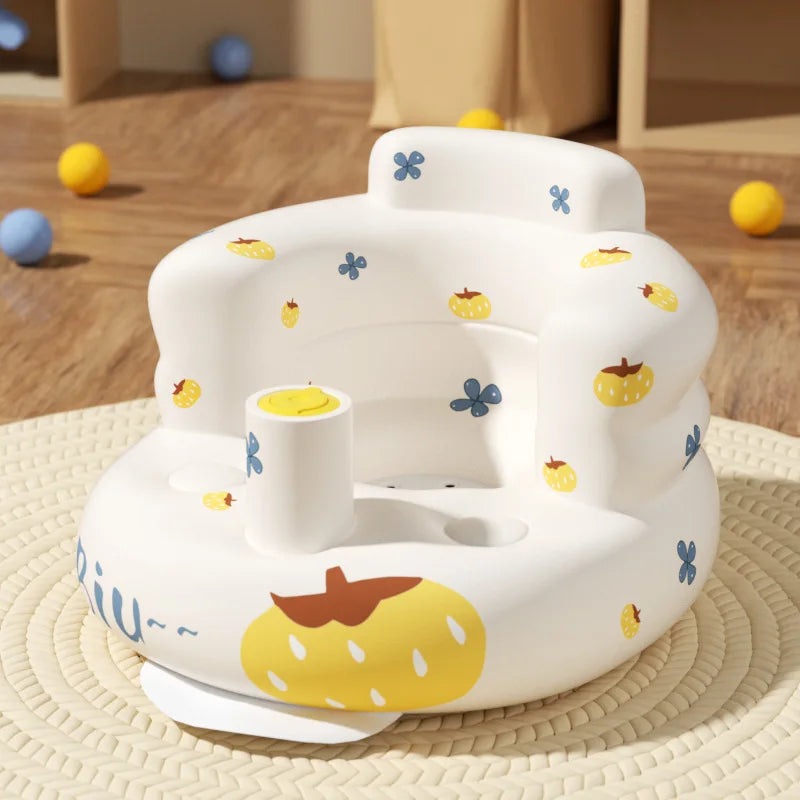 Baby Inflatable Seat Built in Air Pump Infant Back Support Sofa Chair for Sitting Up Portable Baby Shower Chair Floor Seater