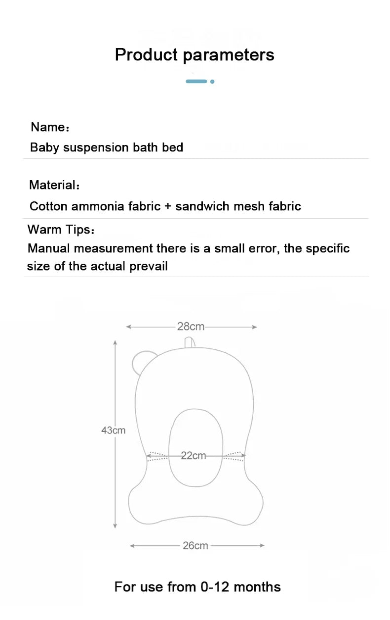 Children Shower Air Cushion Bed Newborn Baby Security Bath Seat Infant Baby Bath Tub Pad Portable Baby Non-Slip Bathtub Mat