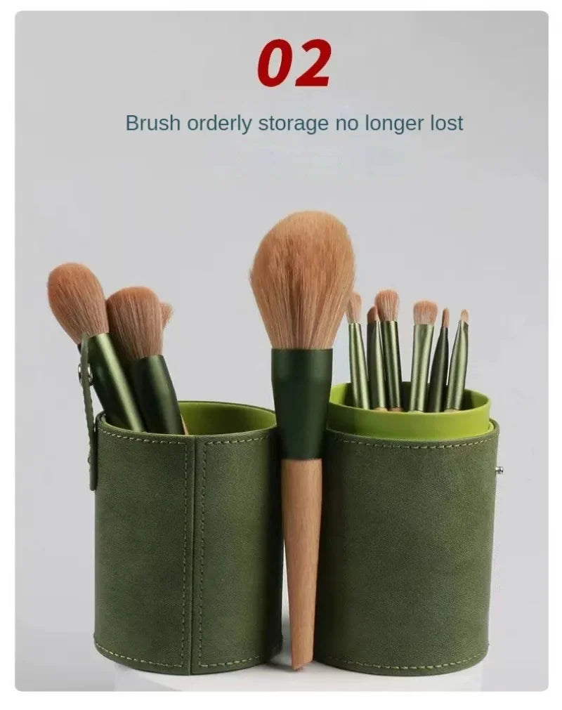 PU Leather Travel Empty Cosmetic Brushes Pen Holder Makeup Artist Bag Brushes Organizer Make Up Tools