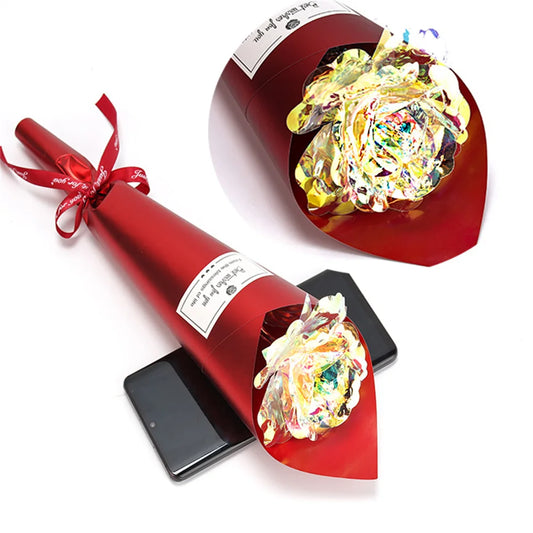 Galaxy Rose Eternal 24k Gold Foil Roses Artificial Roses New Creative Valentine'S Day Gift Beauty Flowers For Wedding Decor