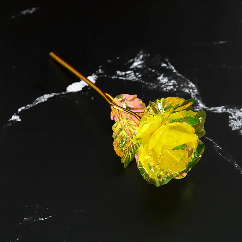 Galaxy Rose Eternal 24k Gold Foil Roses Artificial Roses New Creative Valentine'S Day Gift Beauty Flowers For Wedding Decor