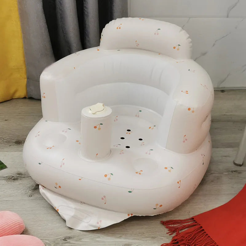 Baby Inflatable Seat Built in Air Pump Infant Back Support Sofa Chair for Sitting Up Portable Baby Shower Chair Floor Seater