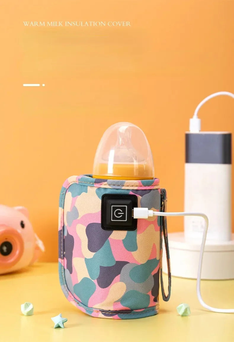 USB Milk Water Warmer Stroller Insulated Bag Baby Nursing Bottle Heater Safe Kids Supplies for Infant Outdoor Travel Accessories