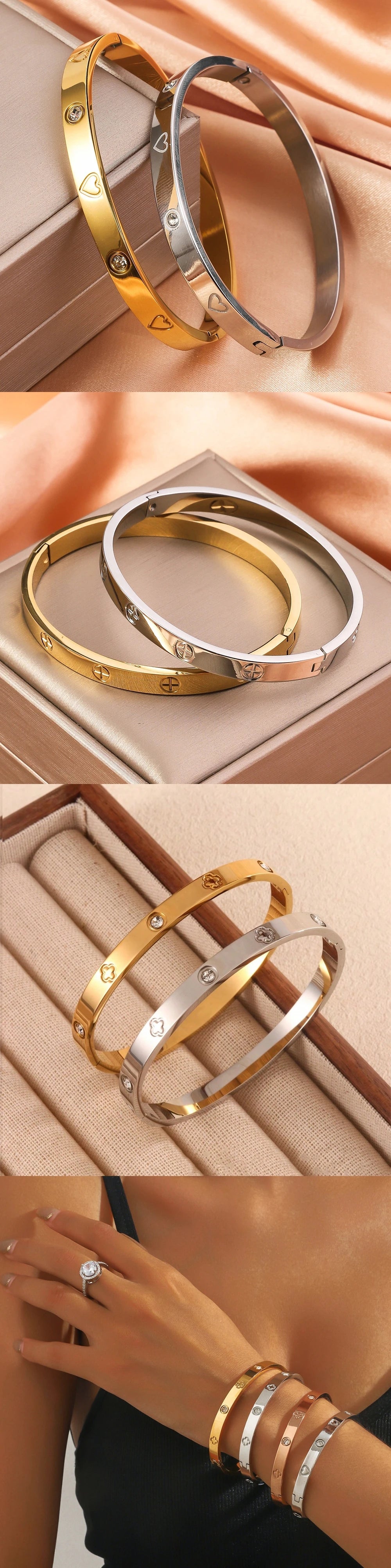 New Exquisite Shiny Zircon Heart Flower Earrings Korean Elegant Square Geometric Crystal Earrings for Women Fashion Jewelry Gift