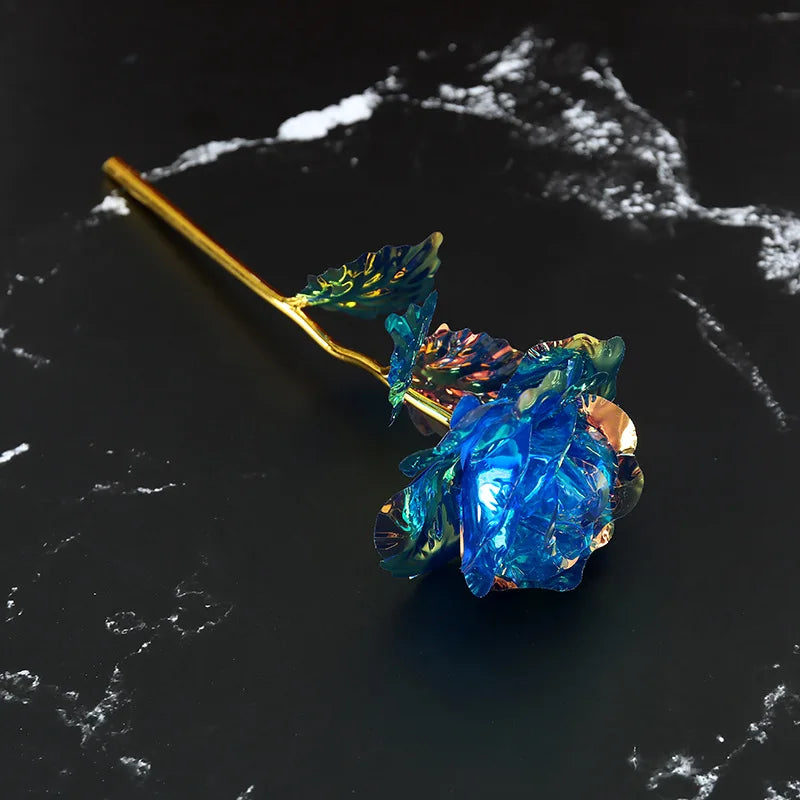 Galaxy Rose Eternal 24k Gold Foil Roses Artificial Roses New Creative Valentine'S Day Gift Beauty Flowers For Wedding Decor