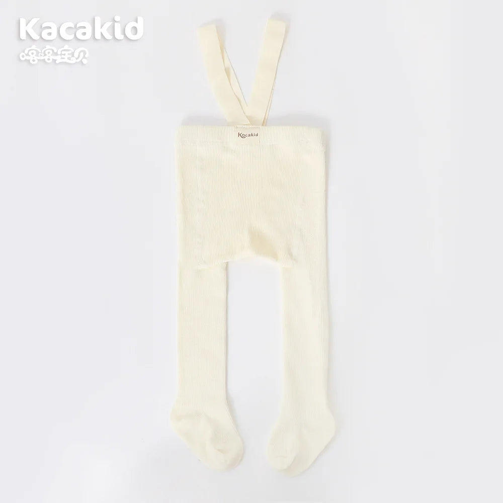 Xmas Baby Girl Boy Stocking 0-24M Infant Toddler Knit Tights Newborn Suspender Tights Pantyhose Solid High Waist Overall Legging