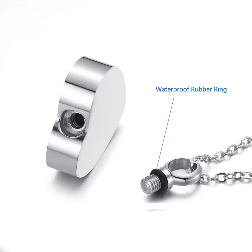 Small Heart Cremation Urn Necklace