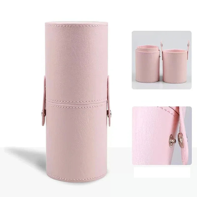 PU Leather Travel Empty Cosmetic Brushes Pen Holder Makeup Artist Bag Brushes Organizer Make Up Tools