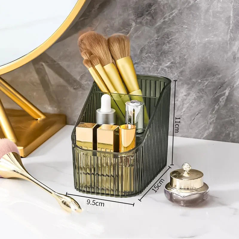 Plastic Makeup Bathroom Storage Box Cosmetic Organizer Desktop Make Up Jewelry Storage Case Sundries Table Container Organizer