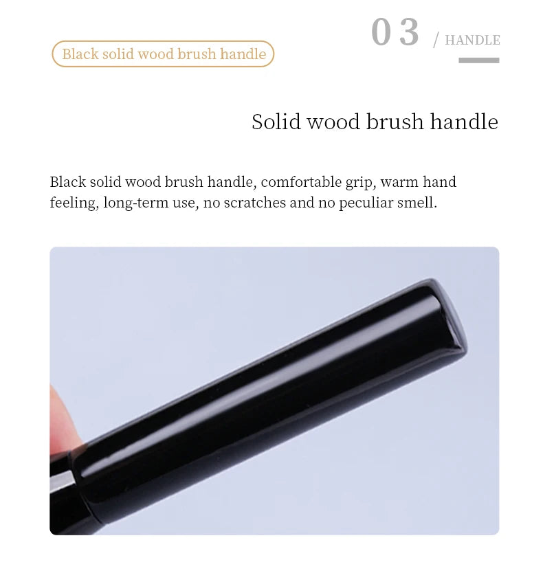 1Pc Wood Handle Blusher Brush Soft Hair Setting Powder Brushing Professional Large Foundation Face Multi Functional Makeup Tool