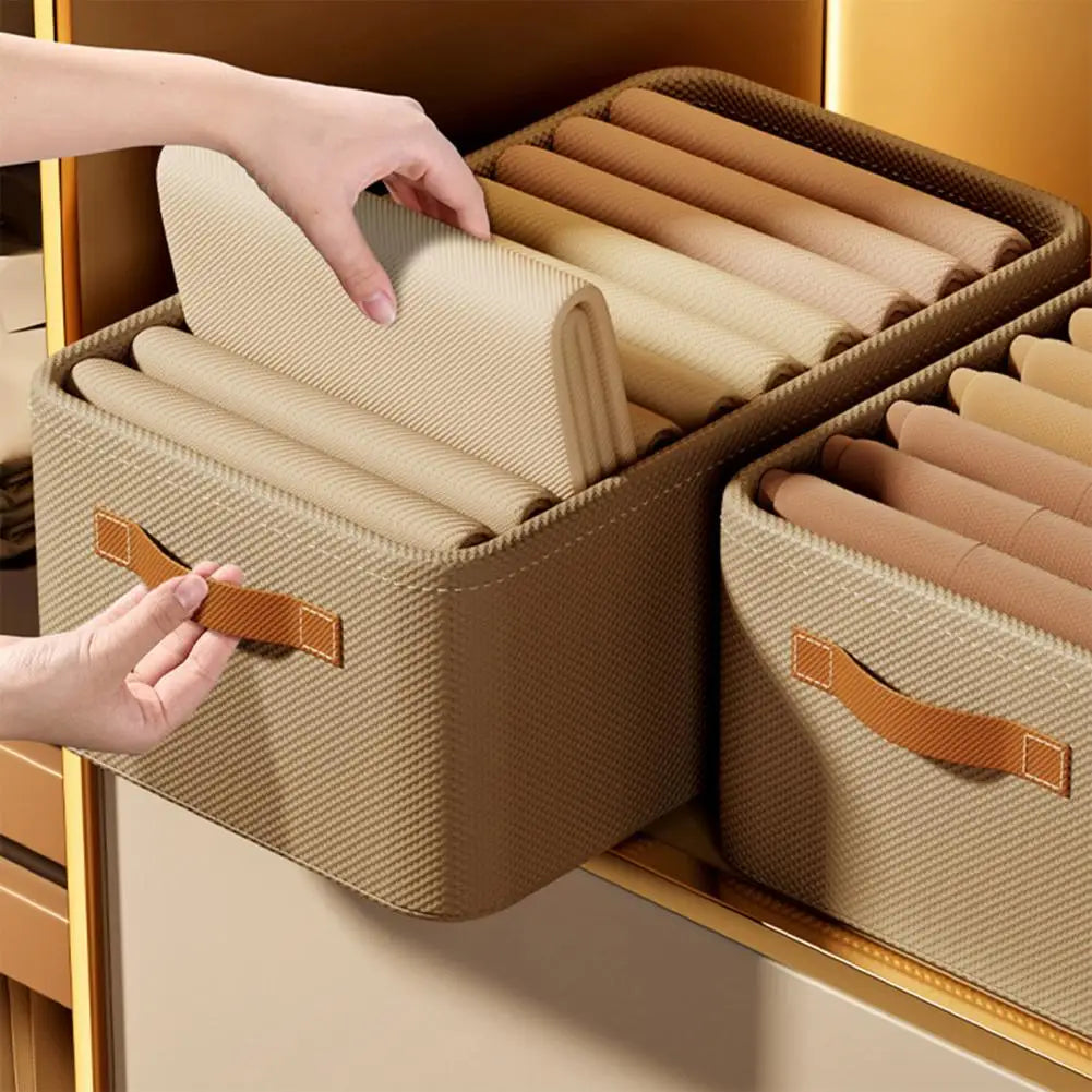 Foldable Clothes Storage Box Pants Sweater Storage Cabinets Drawers Organizer Wardrobe Storage Box Closet Organization Solution