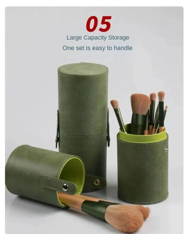 PU Leather Travel Empty Cosmetic Brushes Pen Holder Makeup Artist Bag Brushes Organizer Make Up Tools