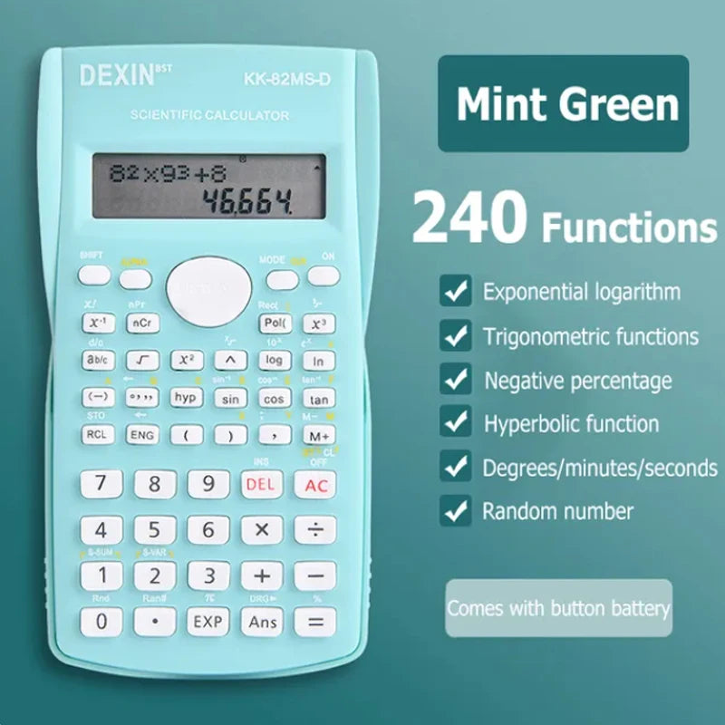Multifunctional Scientific Calculator, Student, Simple, Portable, Big Screen Function, Stationery, School, Office Supplies