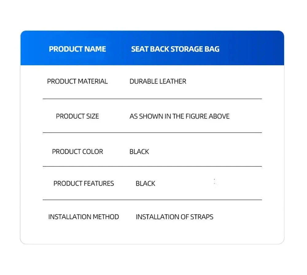 Multi-functional Car Seat Storage Bag