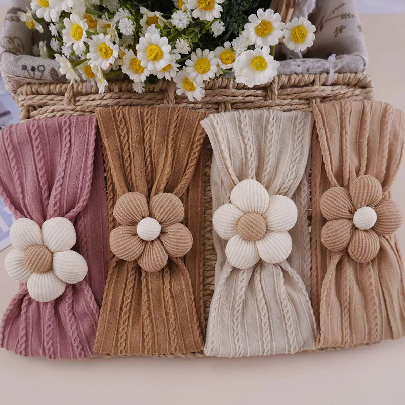 Cute Baby Headbands Flower Floral Elastic Soft Newborn Headbands For Baby Girl Children Turban Infant Kids Hair Accessories