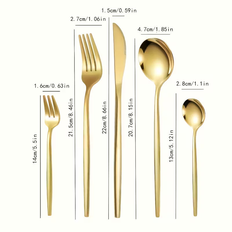 Luxury 30-Piece Stainless Steel Cutlery Set