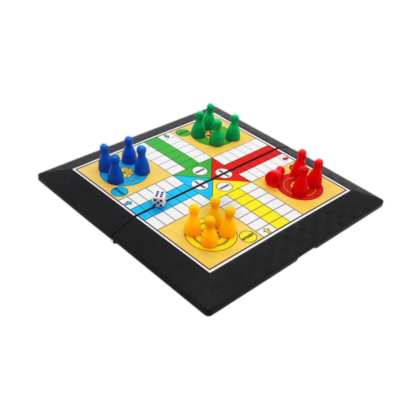 Ludo And Snakes And Ladders with Foldable Board 