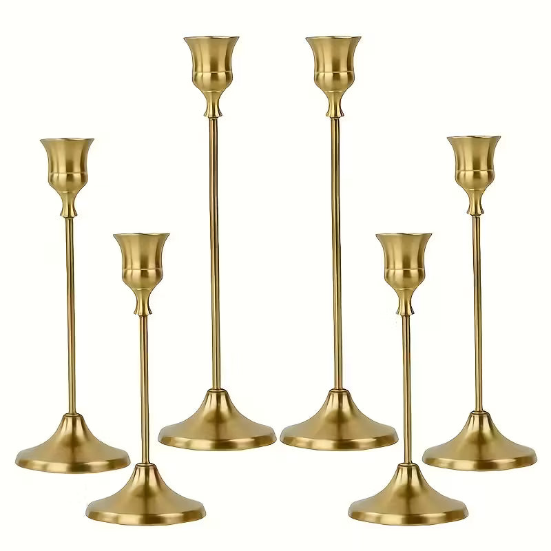 Golden Candle Holders