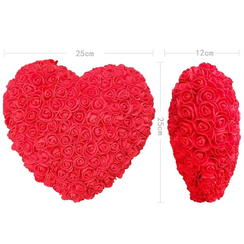 Dropshipping Wedding Decoration 25Cm Artificial Heart Rose Heart of Roses Women Valentines Day Birthday Gifts
