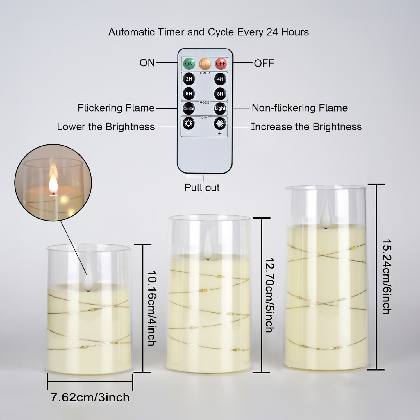 Flickering Flameless LED Candles Set