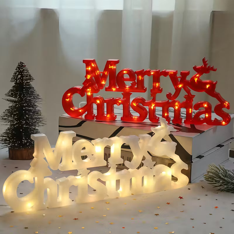 LED Illuminated “Merry Christmas”