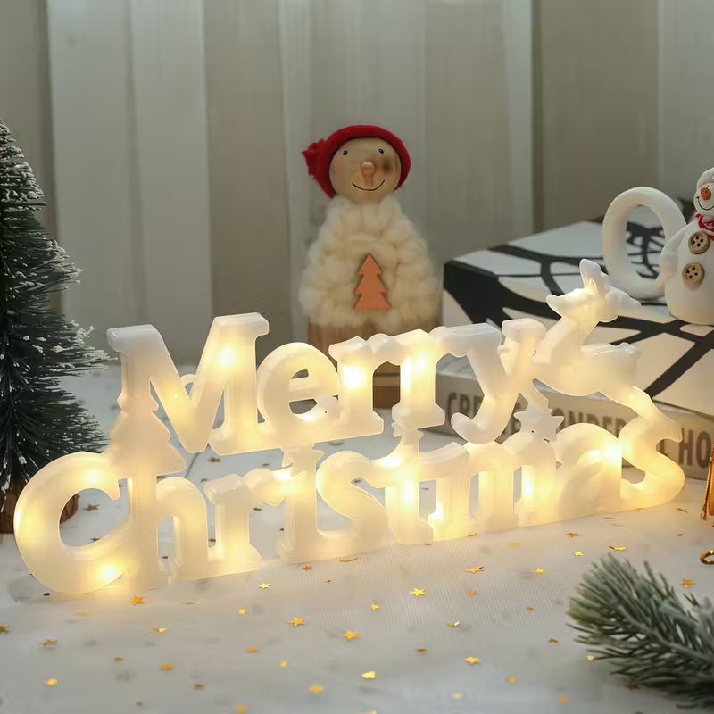 LED Illuminated “Merry Christmas”
