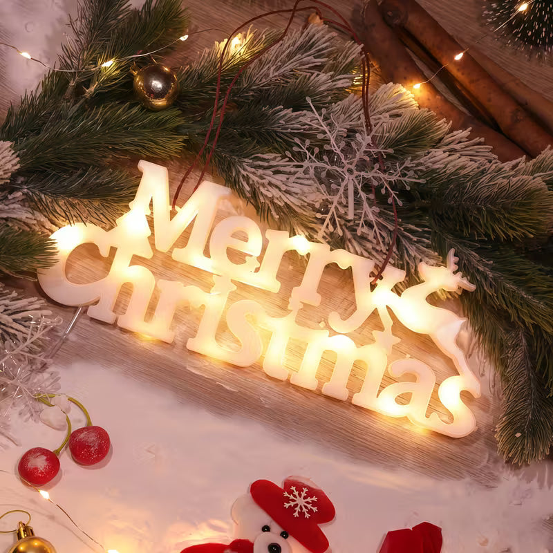 LED Illuminated “Merry Christmas”