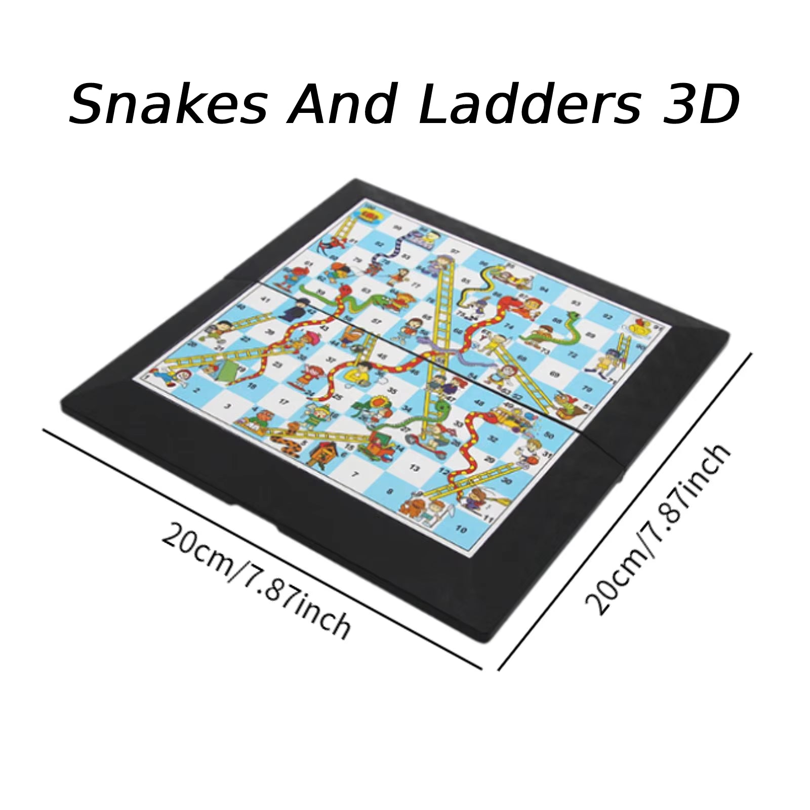 Ludo And Snakes And Ladders with Foldable Board 