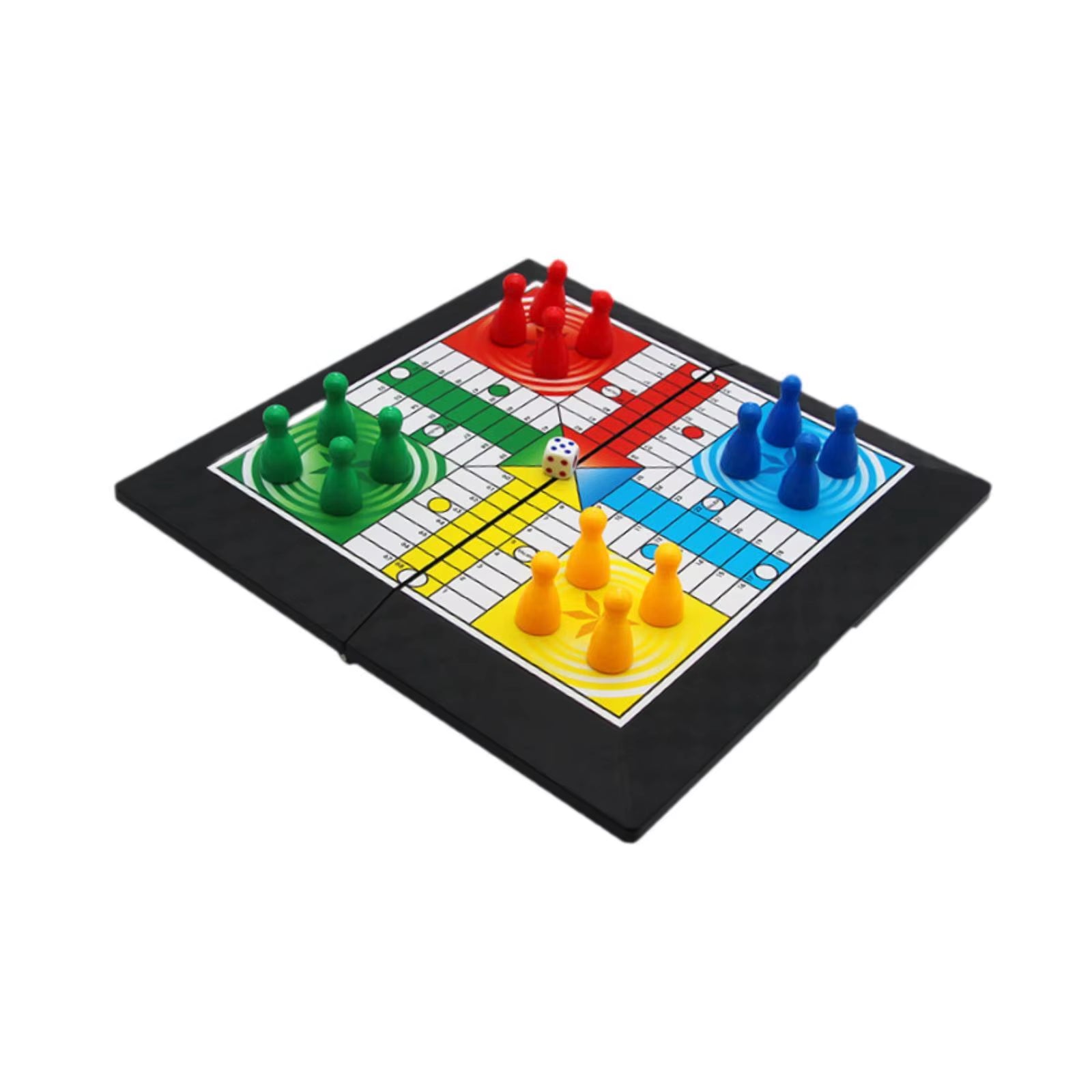 Ludo And Snakes And Ladders with Foldable Board 