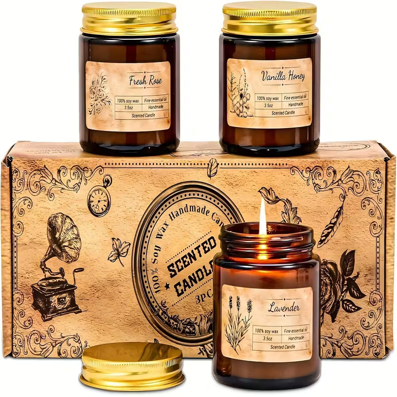 Luxury soy wax candle gift set