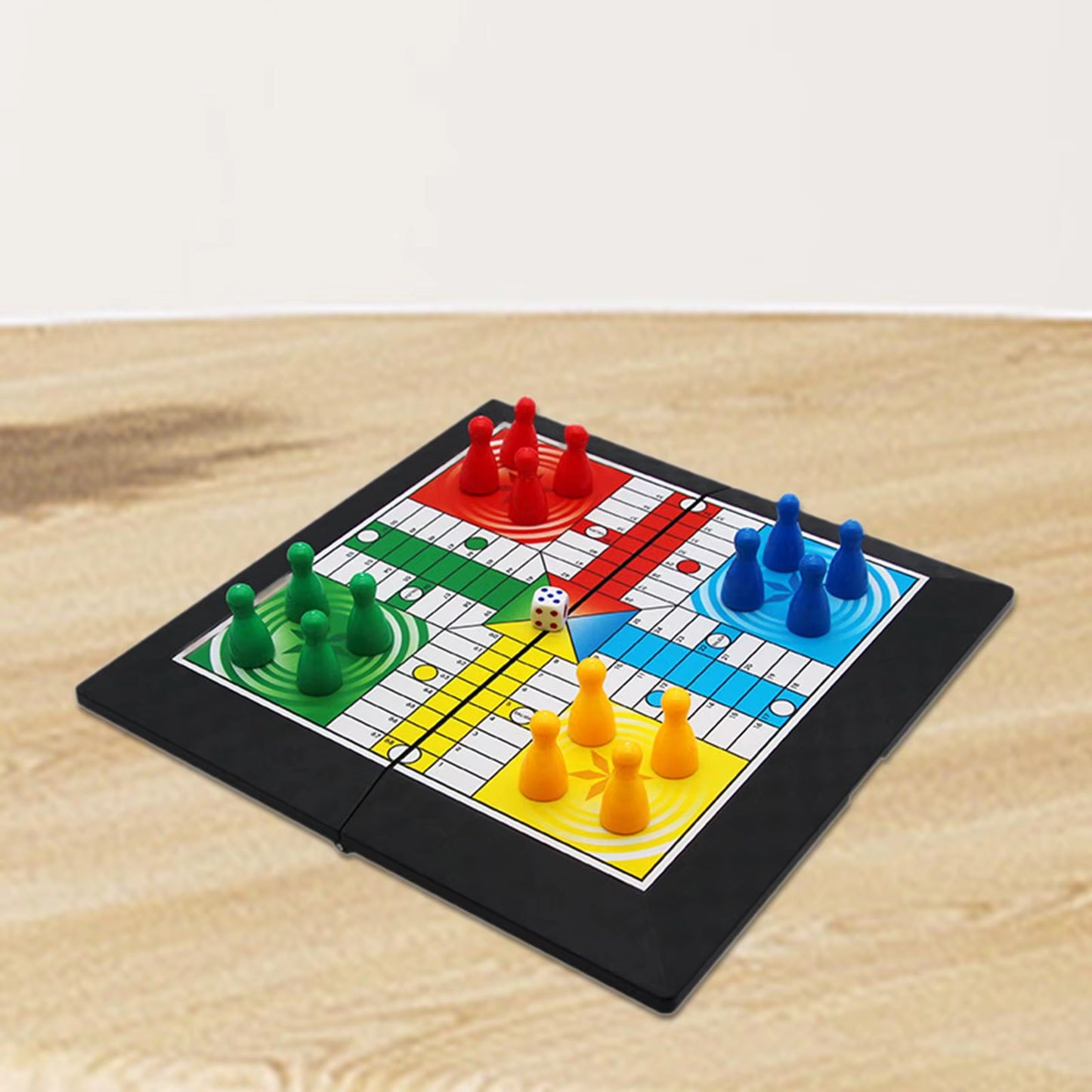 Ludo And Snakes And Ladders with Foldable Board 