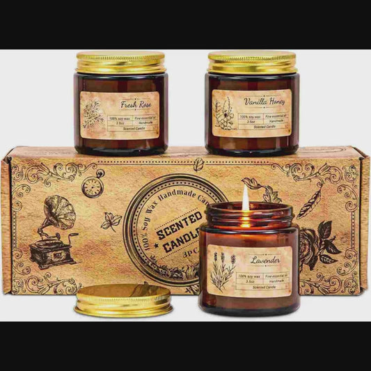 Luxury soy wax candle gift set